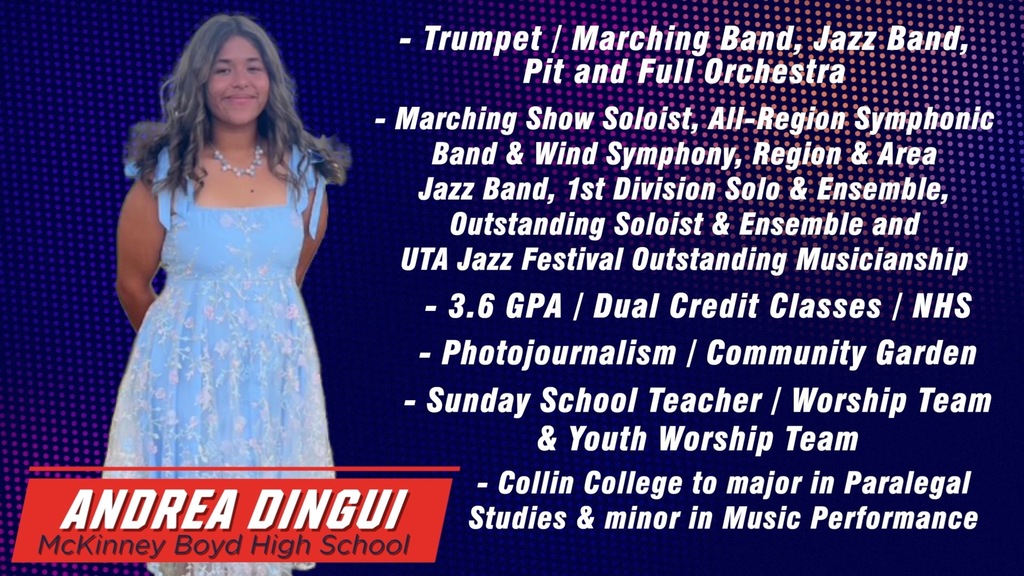 Andrea Dingui , Boyd Band Scholar Artist
