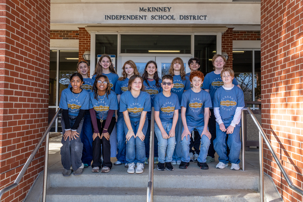 group on central office front steps