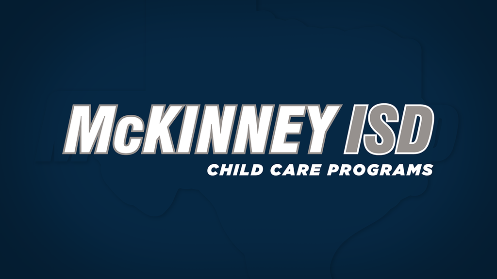 McKinney ISD Child Care Programs logo on navy background