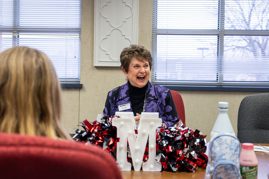 Sperry laughing during lunch