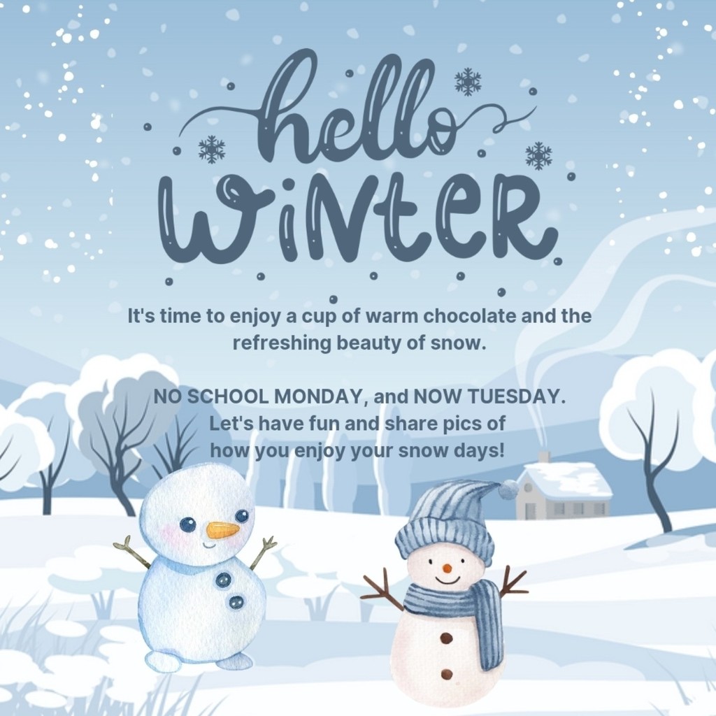 Snow Day Flyer No School