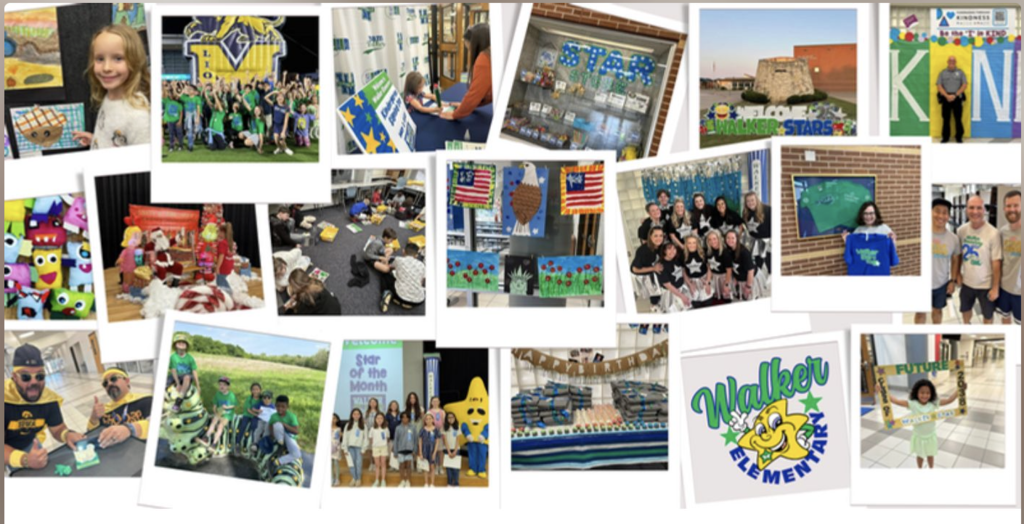 Walker Elementary Newsletter picture collage