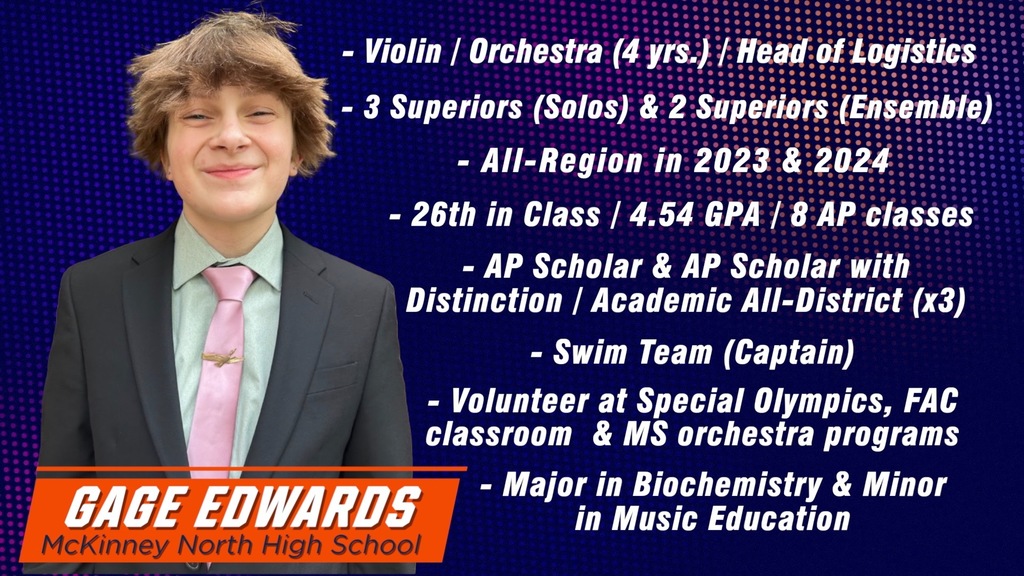Gage Edwards , MNHS Orchestra  - Scholar Artist of the Week