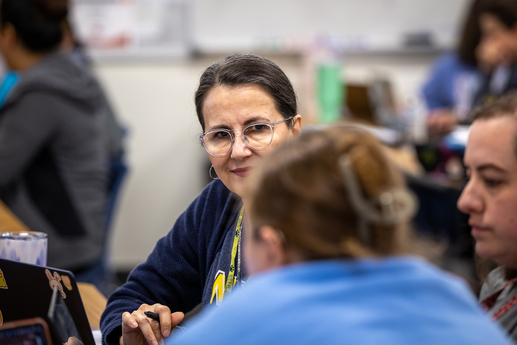 teachers in session working together