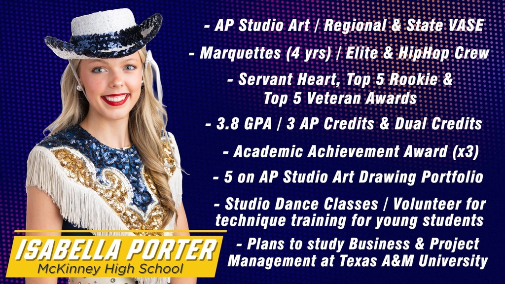 Isabella Porter, MHS Art/Dance - Scholar Artist of the Week