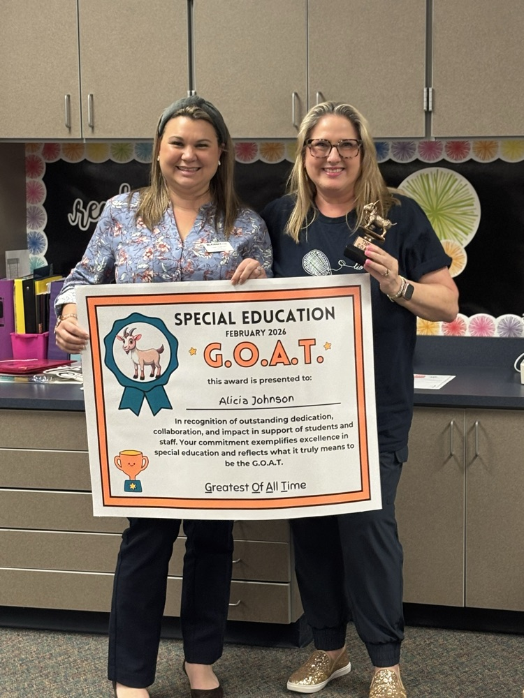 GOAT award for Mrs. Alicia Johnson!