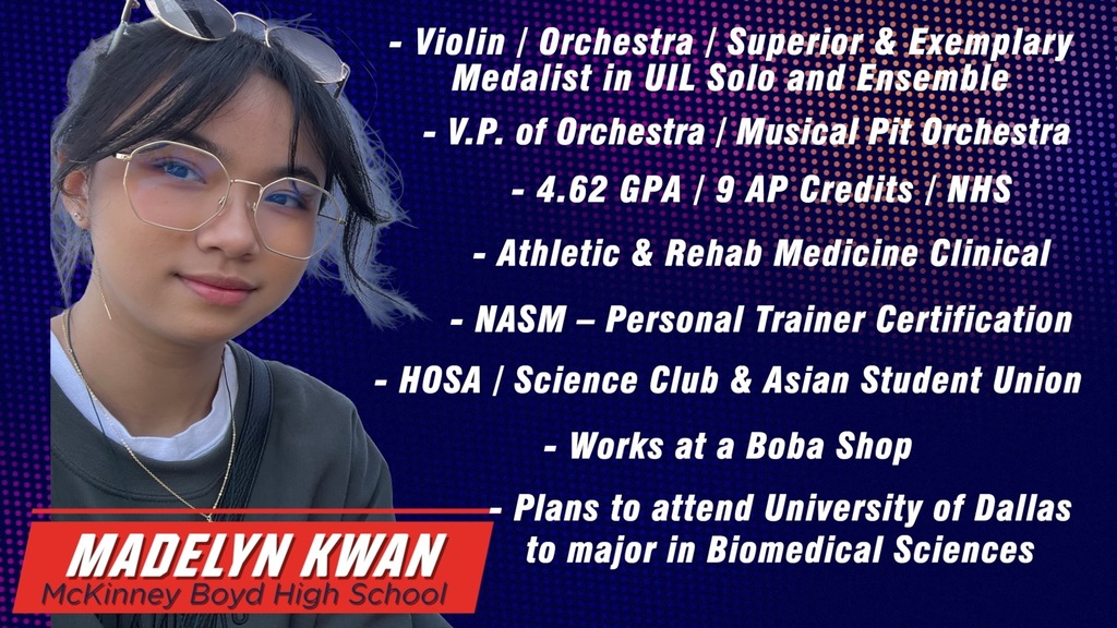 Madelyn Kwan , MBHS Orchestra - Scholar Artist