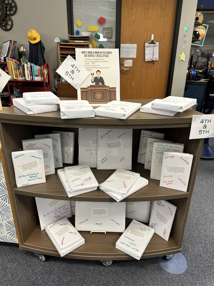 wrapped book display