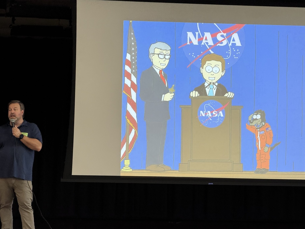 Author and Illustrator Jonathan Miller reading to students