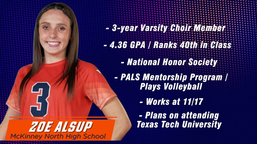 Picture of Zoe Alsup from McKinney North High School