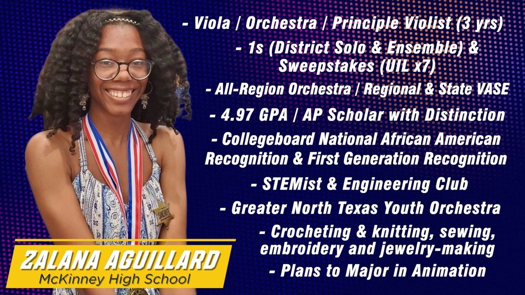 Picture of Zalana Aguillard from McKinney High School
