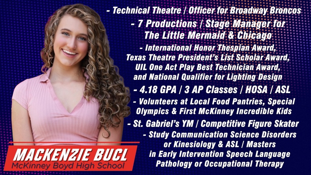 Picture of Mackenzie Bucl from McKinney Boyd High School