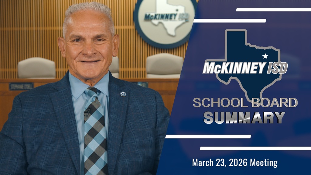 Picture of McKinney ISD School Board Trustee Harvey Oaxaca & School Board Summary graphic