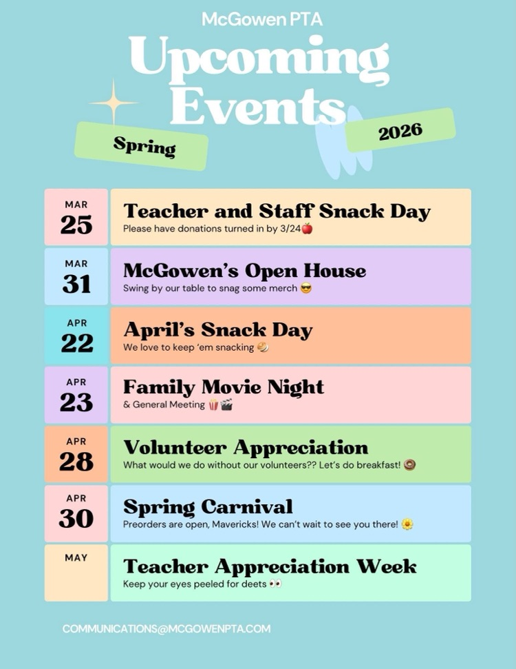 upcoming McGowen Events 
