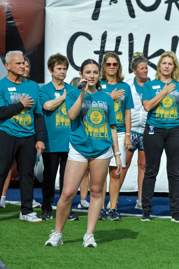 female student speaking before the event