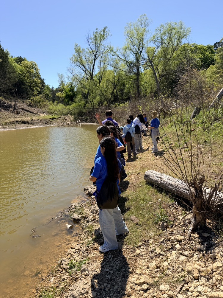 Camp Jolt students by the lake