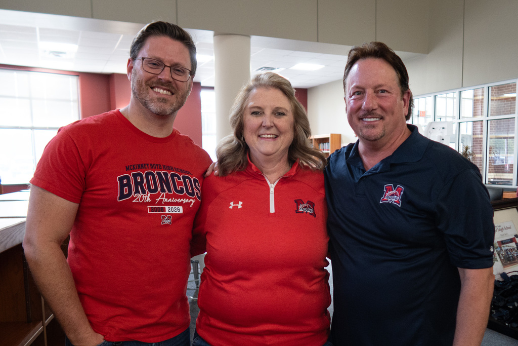 former principals of mckinney boyd dr. jennifer peirson and dr. rick mcdaniel. current principal dr. david hodum