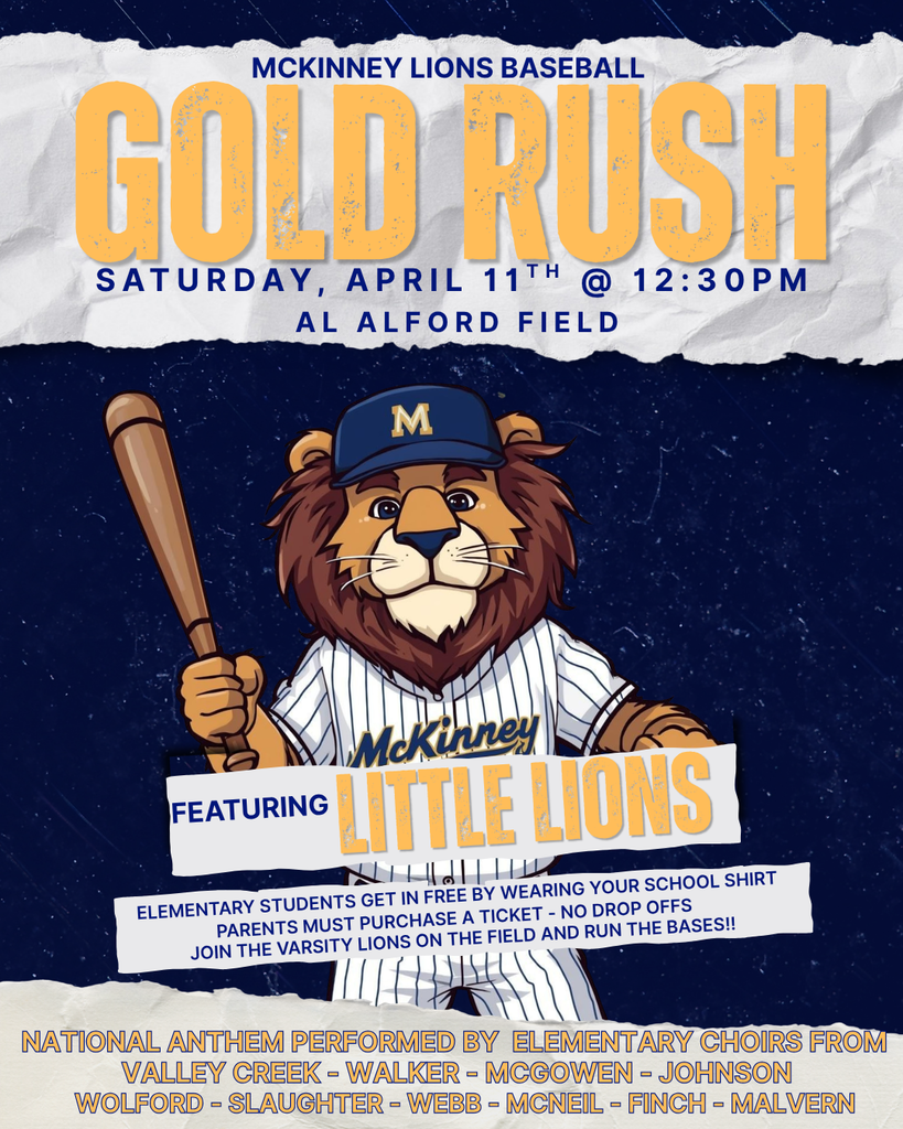 Invitation to McKinney Gold Rush Baseball Game April 11, 2026