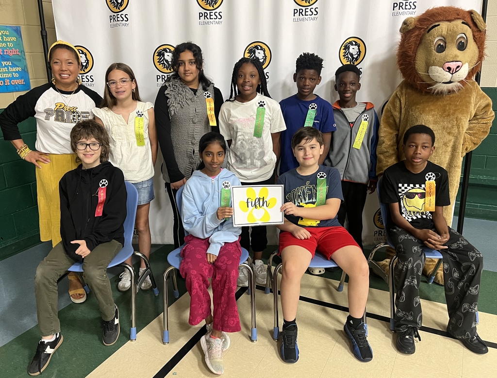 Fifth Grade Pride of the Month Recipients