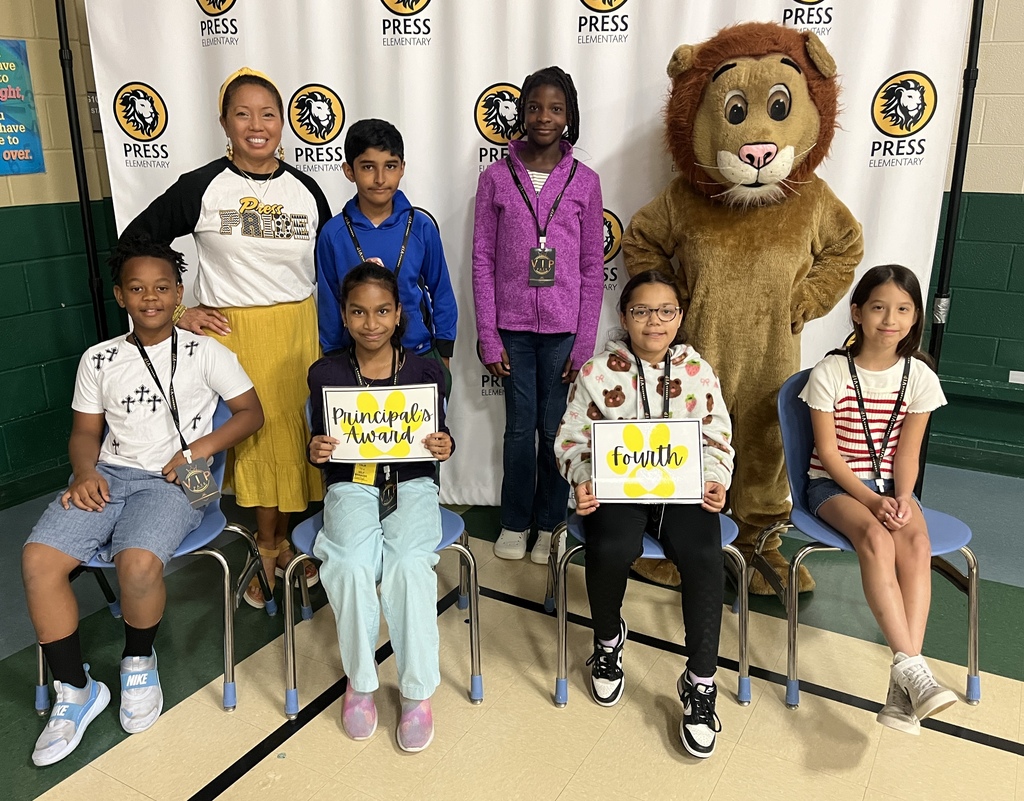 Fourth Grade Principal's Award Recipients