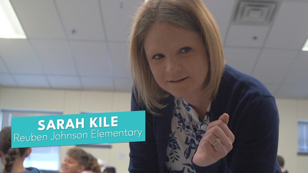 Picture of Sarah Kile, the 2026 Teacher of the Year for Reuben Johnson Elementary