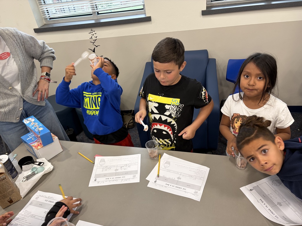 2nd graders investigating properties of matter.