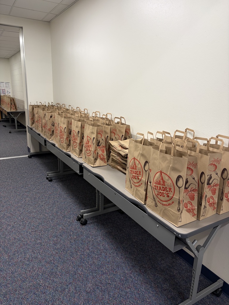 Trader Joe's bags ready for 2nd grader