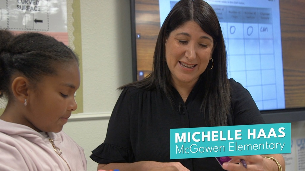 Picture of Michelle Haas, the 2026 Teacher of the Year for McGowen Elementary