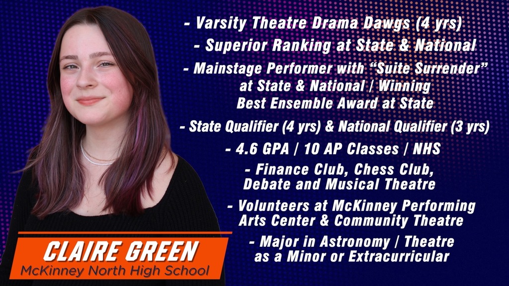 Claire Green, MNHS Theatre - Scholar Artist of the Week