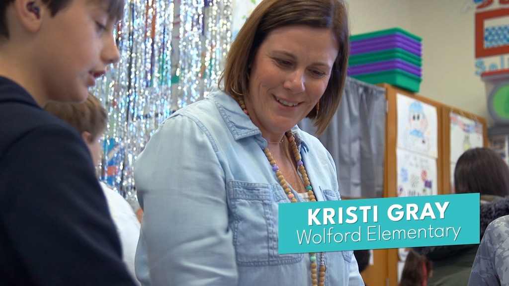 Picture of Kristi Gray, the 2026 Teacher of the Year for Wolford Elementary