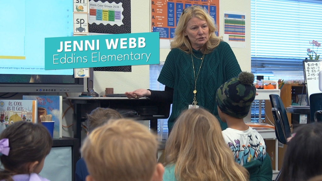 Picture of Jenni Webb, the 2026 Teacher of the Year for Eddins Elementary