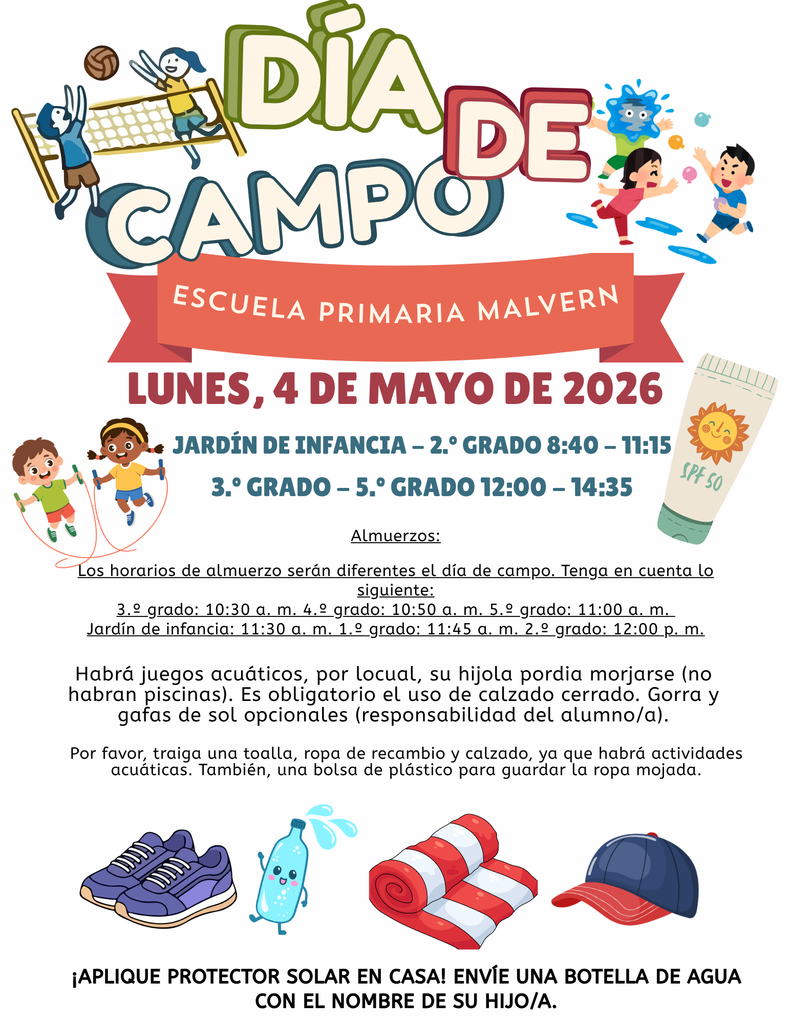 Graphic for field day in Spanish