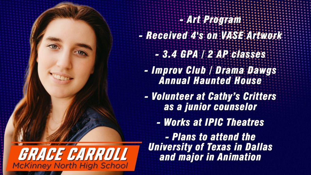 Grace Carroll, McKinney North High School Art - Scholar Artist of the Week