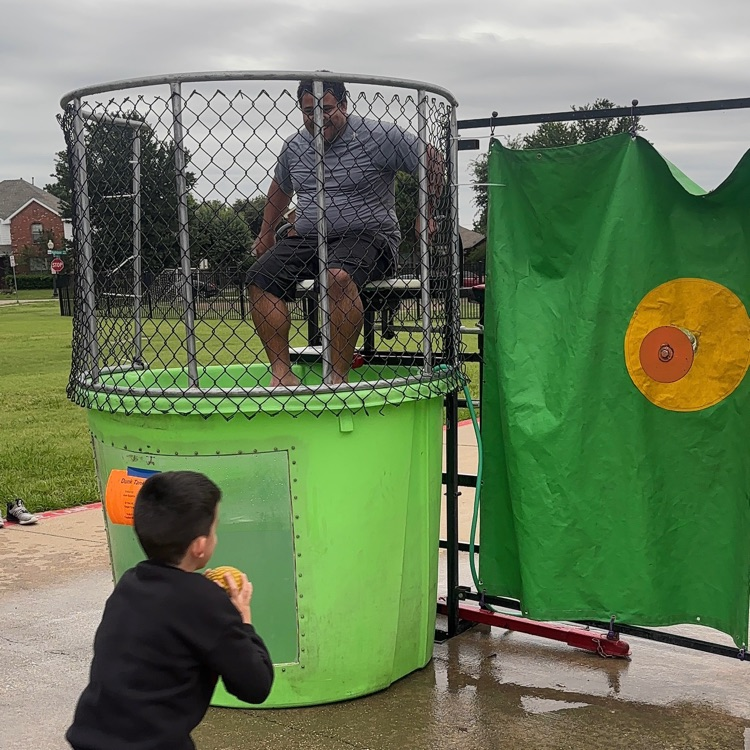 dunking booth with Coach A 