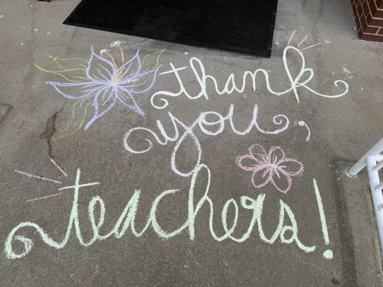 Sidewalk, chalk art