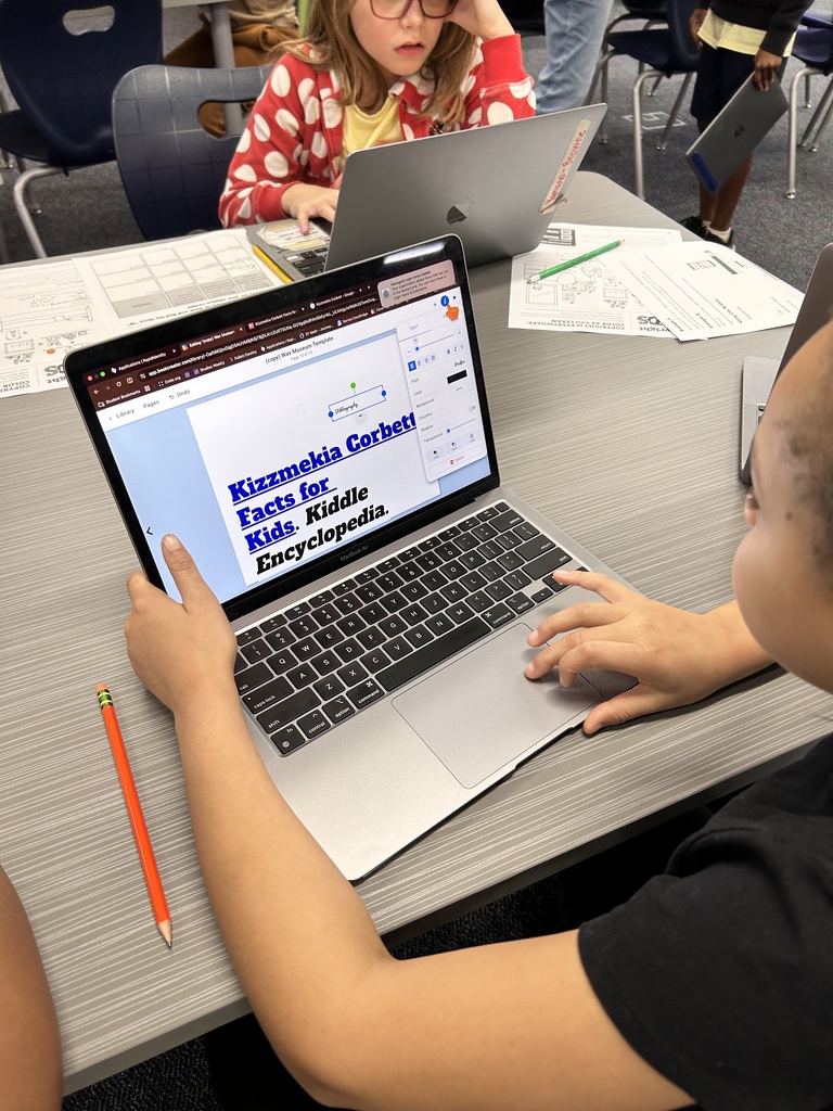 3rd graders working on their Living History Museum projects.