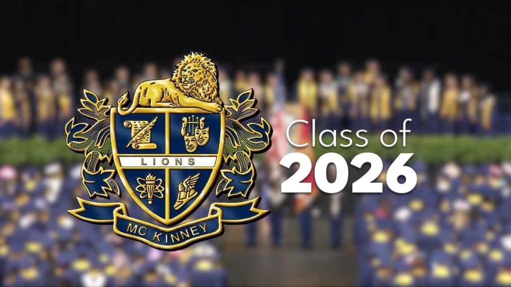 Graphic of the McKinney High School Crest and "Class of 2026"