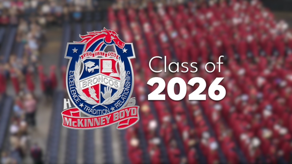 Graphic of the McKinney Boyd High School crest and "Class of 2026"
