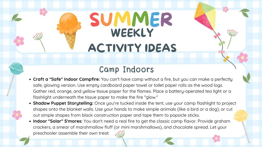 Camp indoors instructions