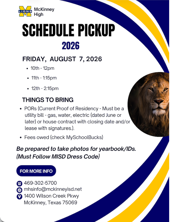 10th, 1th, and 12th schedule pick-up.