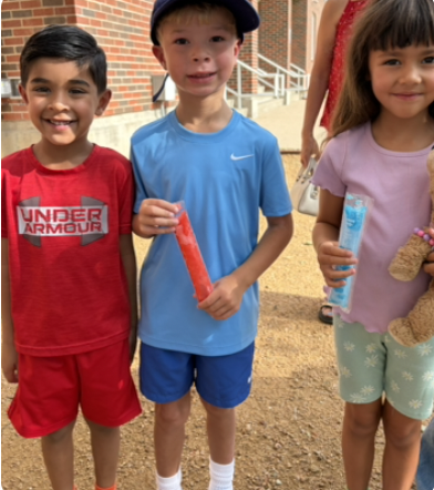 Popsicles on the playground invitation.