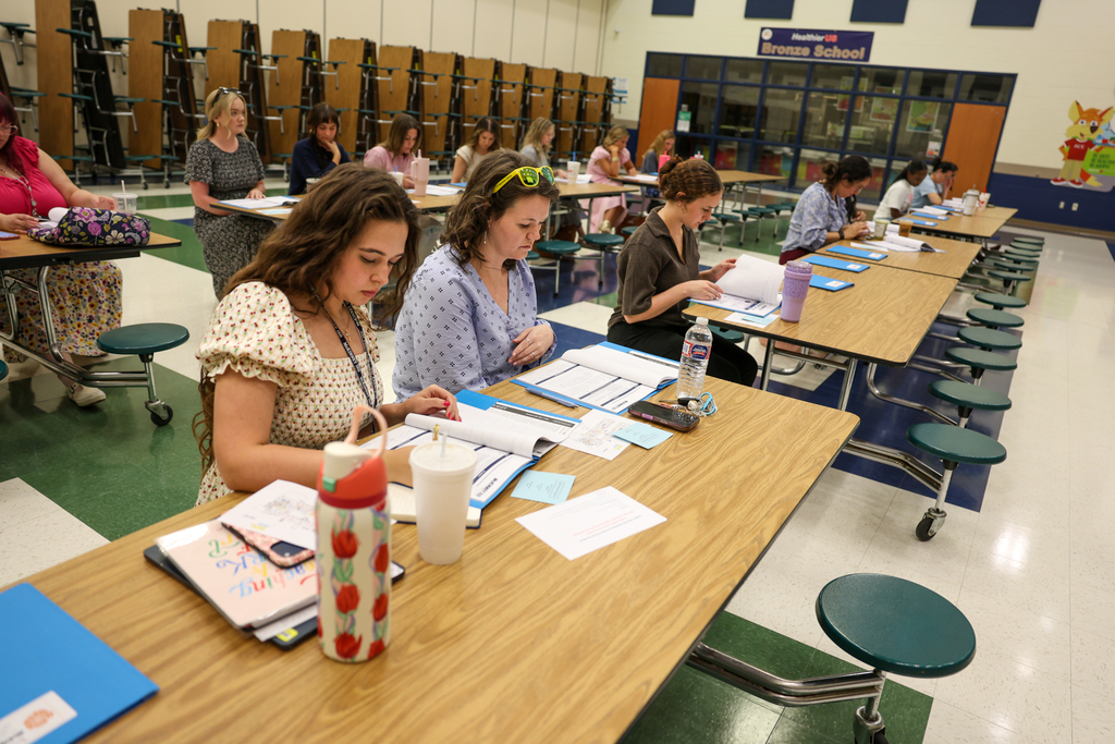 teachers attend new hire training at mcclure elementary