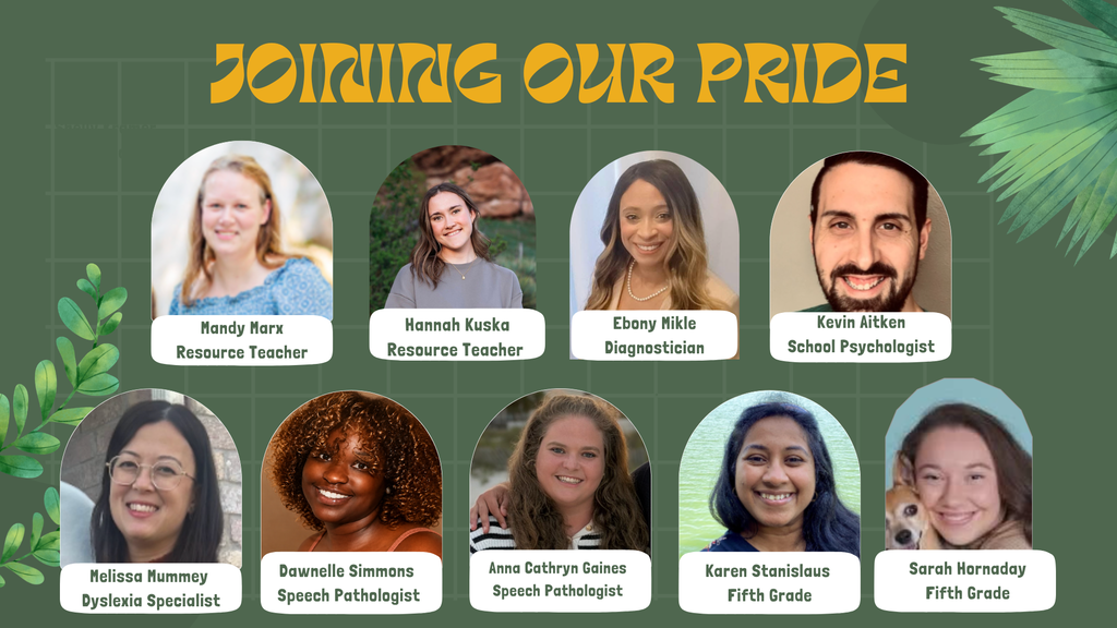 New staff members joining the Press Pride this year.