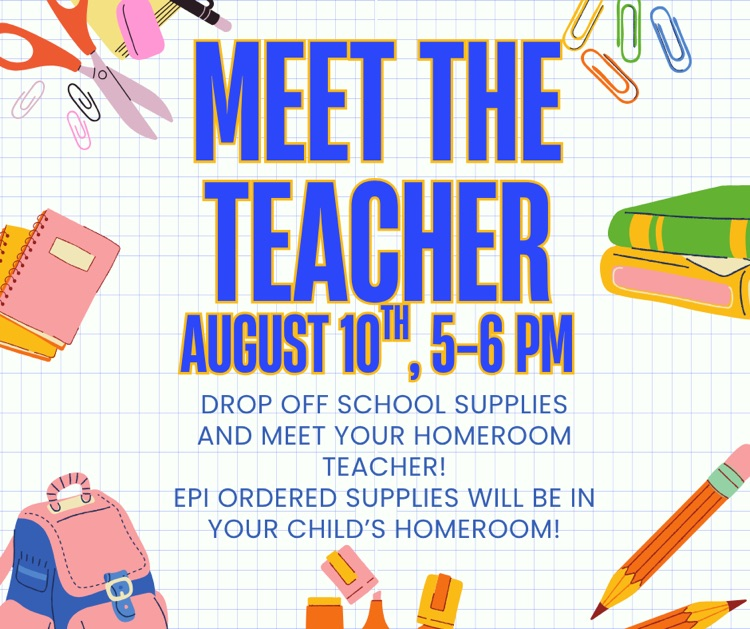 meet the teacher 5-6 PM