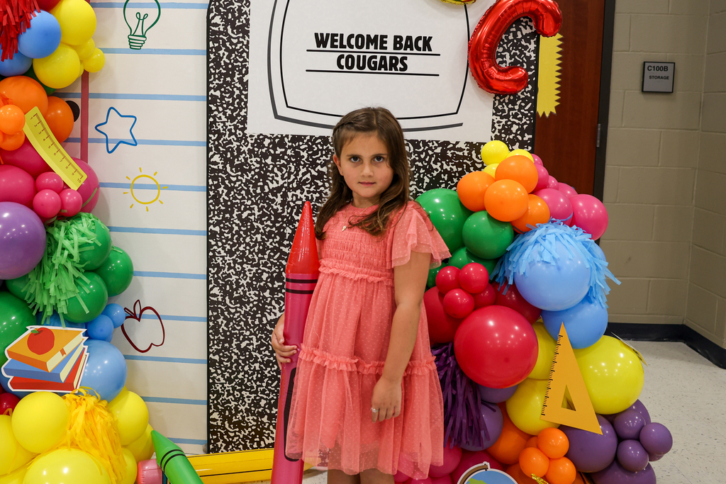 a student poses for a photo at valley creek meet the teacher
