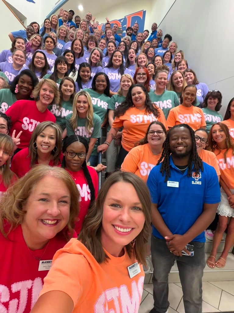 group selfie of the entire SJMS staff