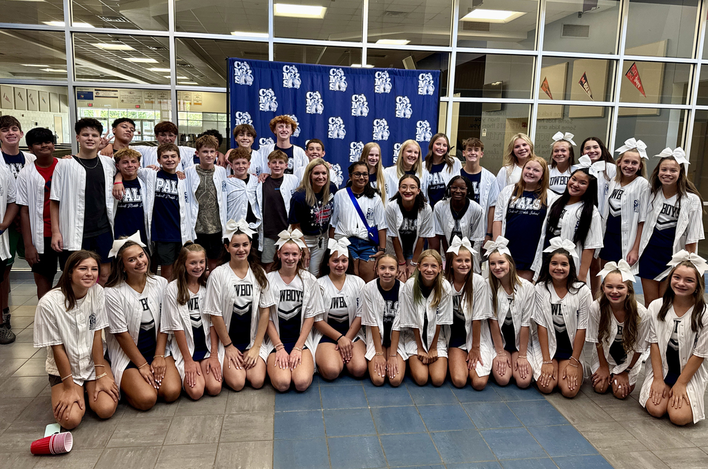 group of Cockrill PALS and cheerleaders