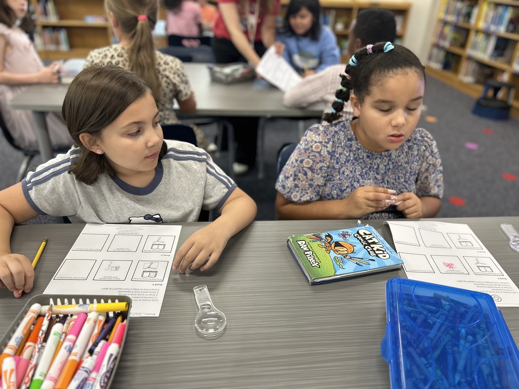 Students in the library.