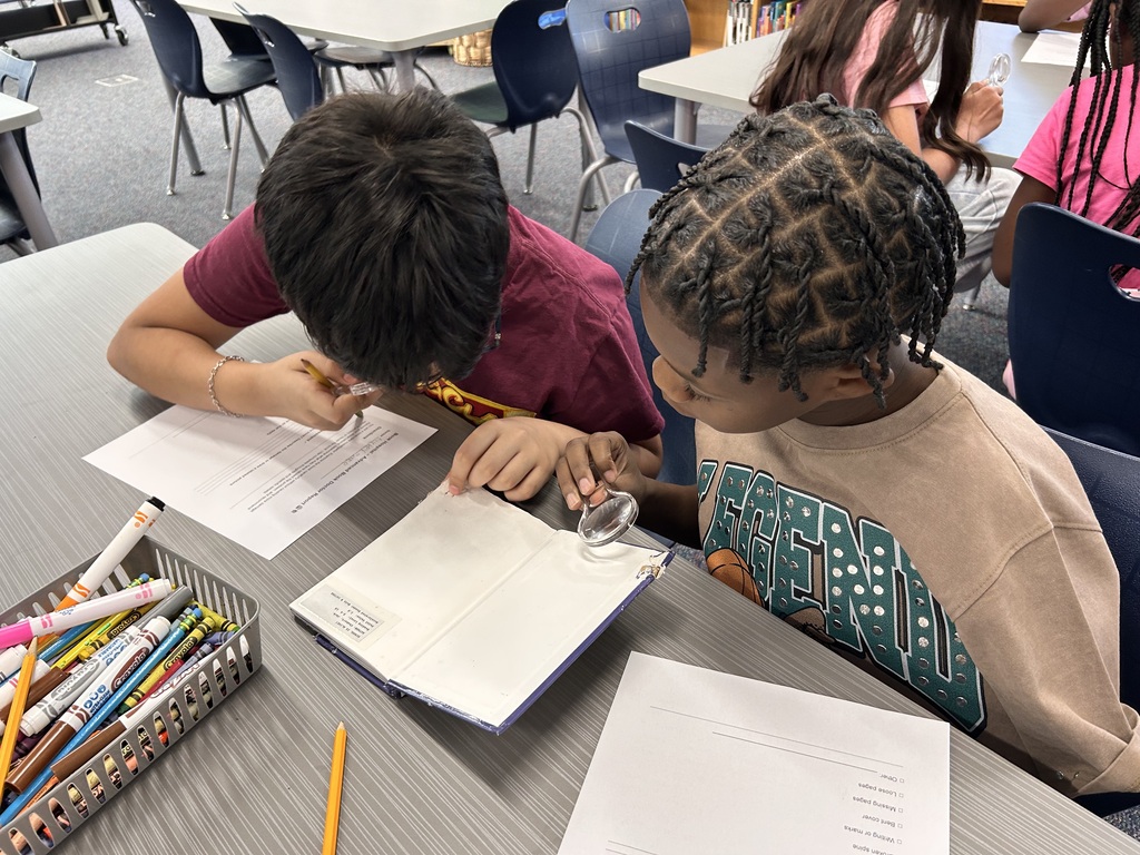 Students in the library.