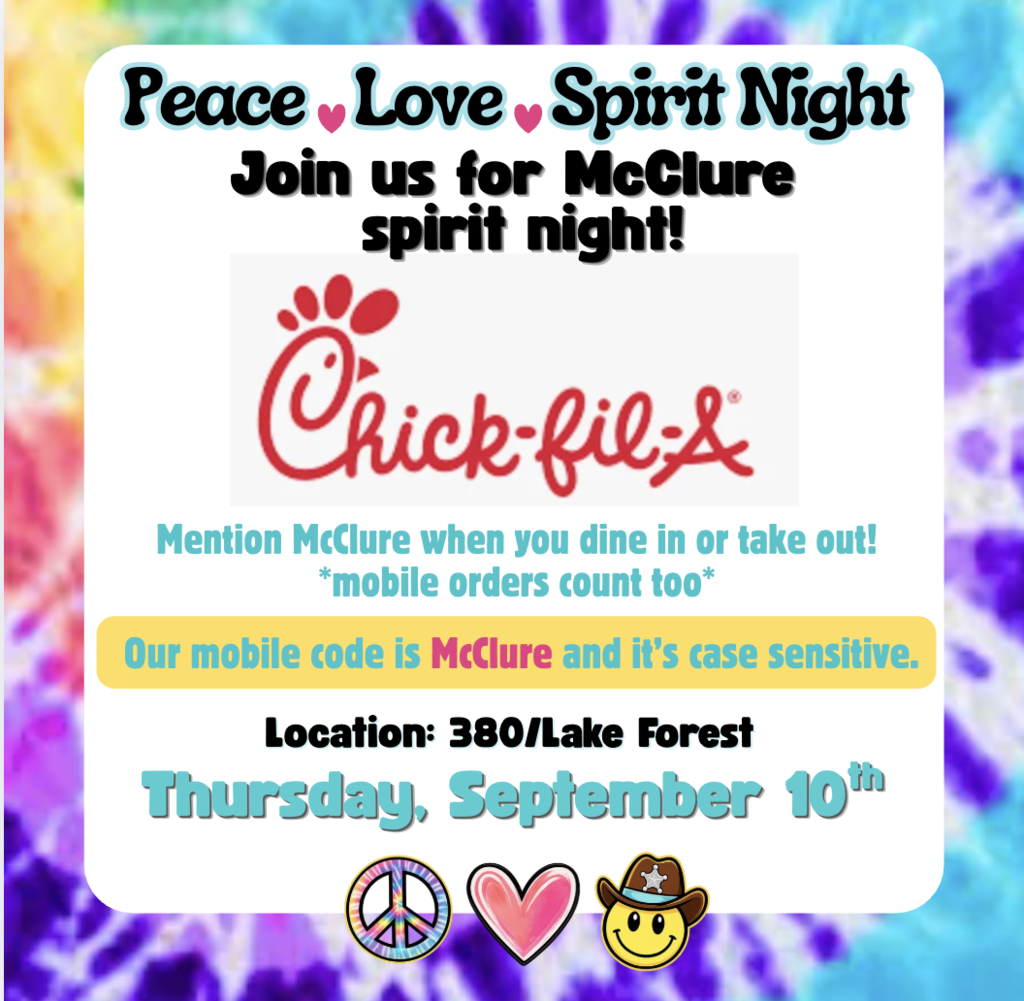 McClure Spirit Night